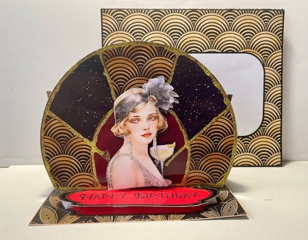 Art Deco Easel Card - Unisex by Helen Howell