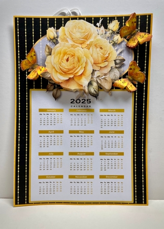 Yellow Roses Calendar 2025 by Helen Howell