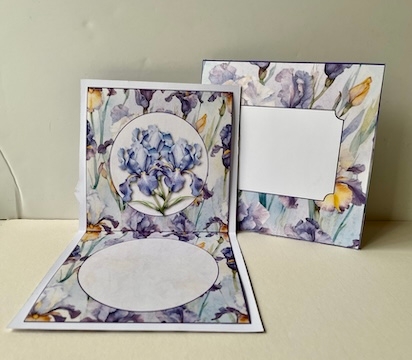 Beautiful Iris - 3 - Blank Card - but comes with 7 sentiment tags. by Helen Howell