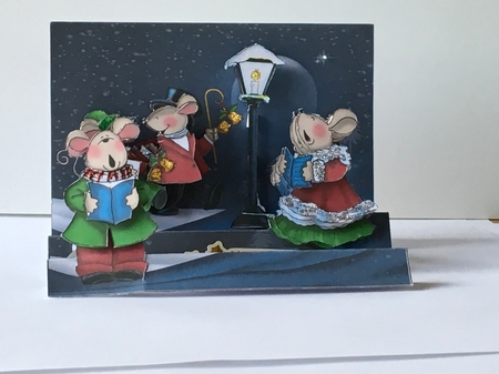 Chrismouse Cheer Pop Up Stepper by Helen Howell
