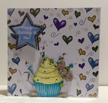 Crafty Bob's Sassy Cheryl Single: Sneaky Mouse Birthday -  by Helen Howell