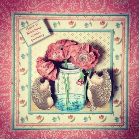 Blooming Lovely Hedgehogs Poppies Birthday Get Well Mini Kit by Helen Howell