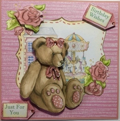Vintage girl teddy bear by Helen Howell