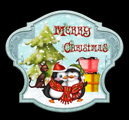 6 Lovely Cuddle Penguins png by Helen Howell