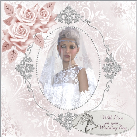 Bride with veil by Helen Howell