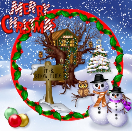 Owlery Xmas 2 by Helen Howell