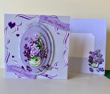 Potted Violets - Multi Occasion Card - Mothers Day/Birthday female by Helen Howell