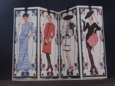 Fashion Lady 4 x Bookmarks by Helen Jennings
