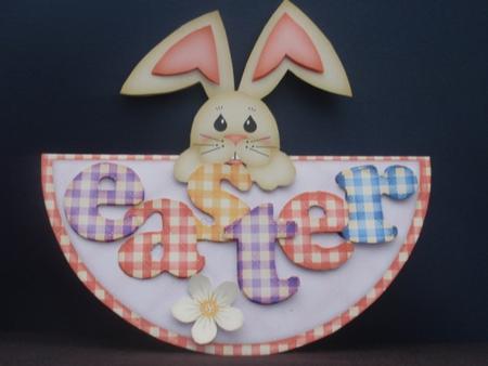 Quilted Easter and Bunny Wobble Card by Helen Jennings