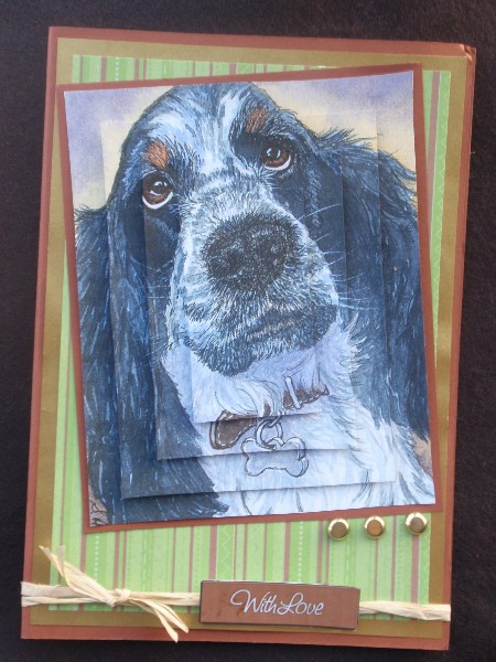 Wistful Spaniel Pyramid Topper by Helen Jennings