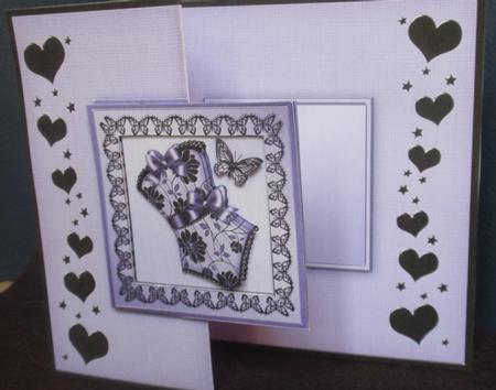 Elegant Boudoir No-hole Fold Back Card by Helen Jennings
