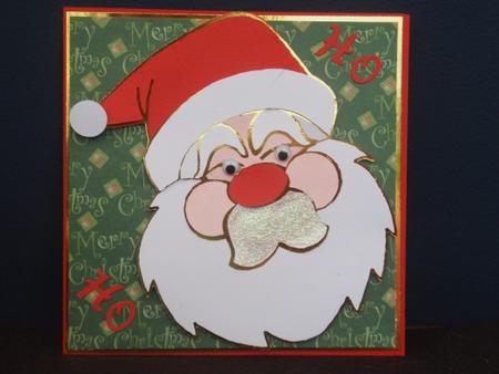 Layerd Christmas Santa Head by Helen Jennings