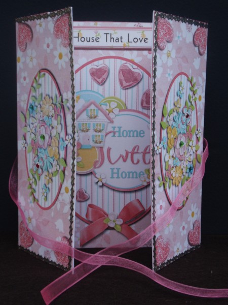 The House That Love Built Home Sweet Home Gatefold Card by Helen Jennings