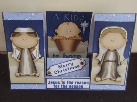 A King is Born Centre Stepper with Decoupage by Helen Jennings