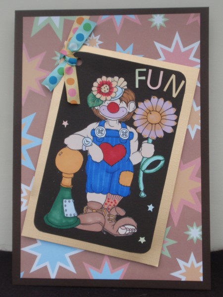Horny Clown Doodles Digital Stamp by Helen Jennings