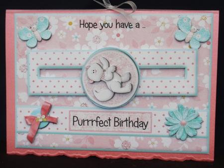 Have a Purrrfect Birthday Kitty Penny Slider by Helen Jennings