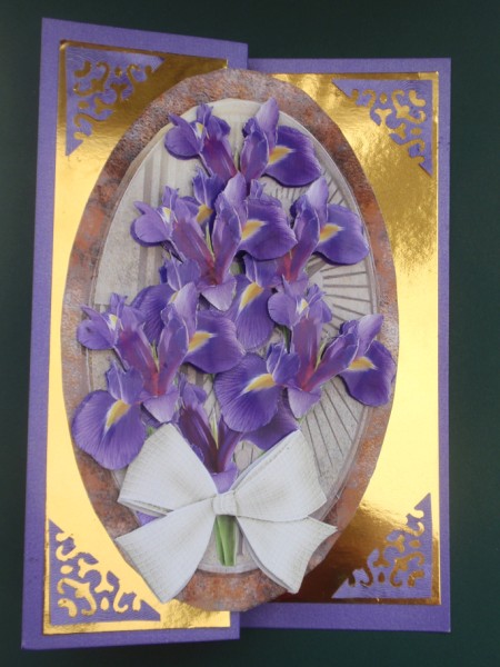 Purple Iris with 3D by Helen Jennings