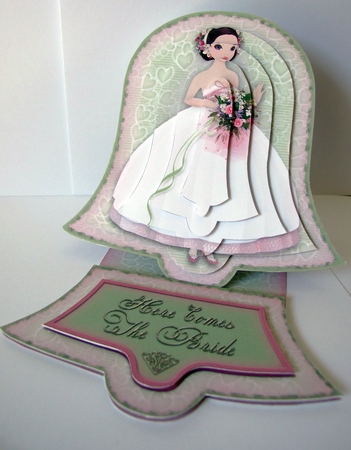 Wedding Belle Bell Shaped Easel Card Kit by Helen Sunter