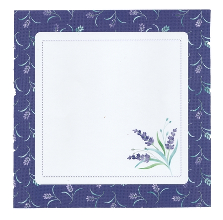 French Lavender Rounded Corner Card Kit with Matching Envelope and Additional Sentiments by Helen Sunter