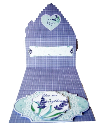 Lavender and Lace Heart Shaped Easel Card Kit You Are My Everything  by Helen Sunter