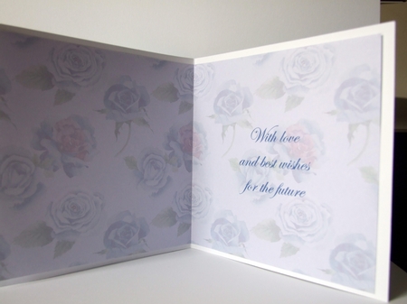 Blue Roses Special Day Card Kit with Decoupage & Inserts 5.5 x 5.5 Inches by Helen Sunter