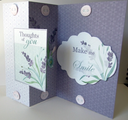 Thoughts of You No Holes Fold Back Card Mini Kit by Helen Sunter