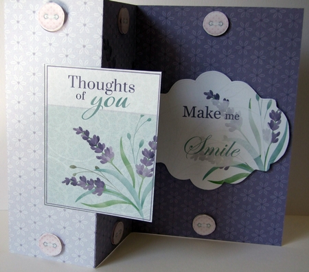 Thoughts of You No Holes Fold Back Card Mini Kit by Helen Sunter