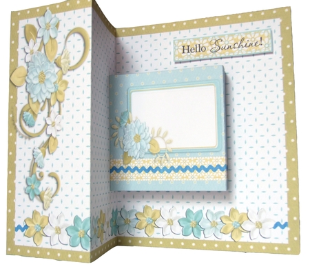 Sunshine and Flowers Z Fold Card with Pop Out Panel by Helen Sunter
