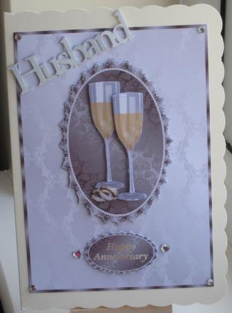Anniversary Champagne Glasses by Helen Pinkney