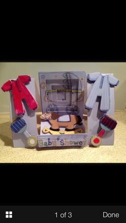New Baby Boy Decoupage Stepper card Kit Featured Gallery Photo