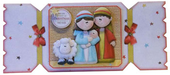 Mary & Joseph Christmas Cracker Card by Helen Plant