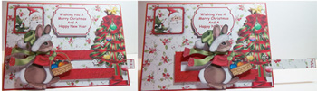 Christmas Bunny Pull Along Card by Helen Plant