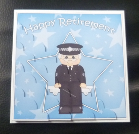 Police Sergeant Retirement Scallop Corner Side Stacker by Charlie Angel