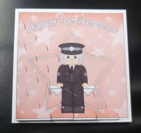 Police Sergeant Retirement Scallop Corner Side Stacker by Charlie Angel