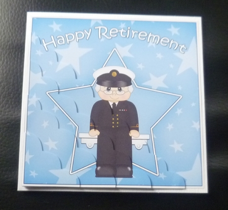 Royal Navy Retirement Scallop Corner Side Stacker by Charlie Angel