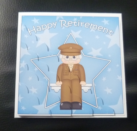 Army Officer Retirement Scallop Corner Side Stacker by Charlie Angel