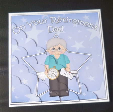 On Your Retirement DAD Scallop Corner Side Stacker by Charlie Angel