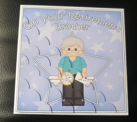 On Your Retirement BROTHER Scallop Corner Side Stacker by Charlie Angel