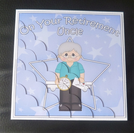 On Your Retirement UNCLE Scallop Corner Side Stacker by Charlie Angel