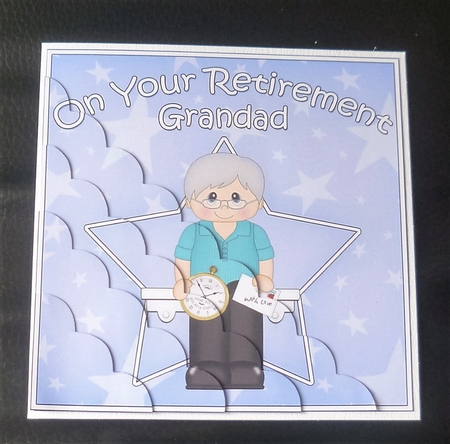 On Your Retirement GRANDAD Scallop Corner Side Stacker by Charlie Angel