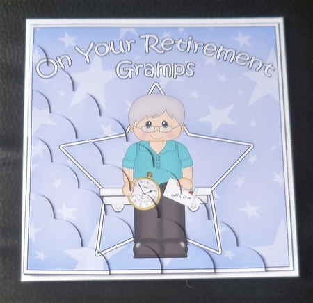 On Your Retirement GRAMPS Scallop Corner Side Stacker by Charlie Angel