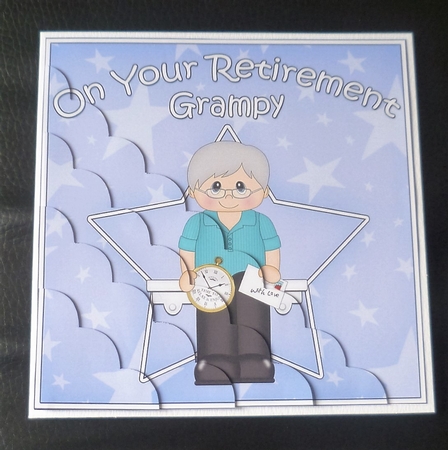 On Your Retirement GRAMPY Scallop Corner Side Stacker by Charlie Angel