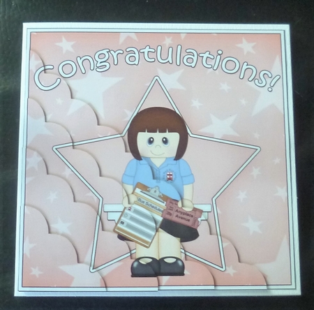 Bus Driver Congratulations Scallop Corner Side Stacker by Charlie Angel