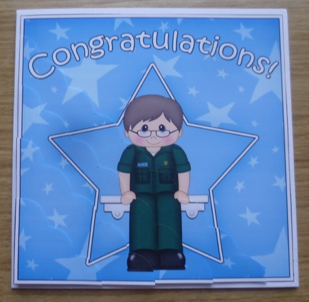 Paramedic Congratulations Scallop Corner Side Stacker by Charlie Angel