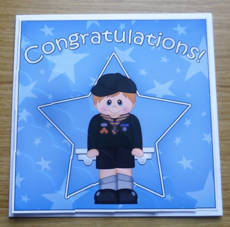 Cub Scout Congratulations Scallop Corner Side Stacker by Charlie Angel
