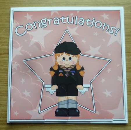 Cub Scout Congratulations Scallop Corner Side Stacker by Charlie Angel