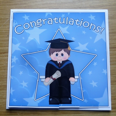 Graduate Congratulations Scallop Corner Side Stacker by Charlie Angel