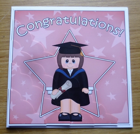 Graduate Congratulations Scallop Corner Side Stacker by Charlie Angel