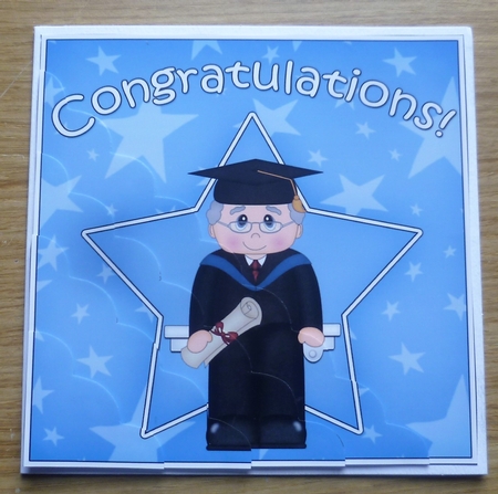 Graduate Congratulations Scallop Corner Side Stacker by Charlie Angel