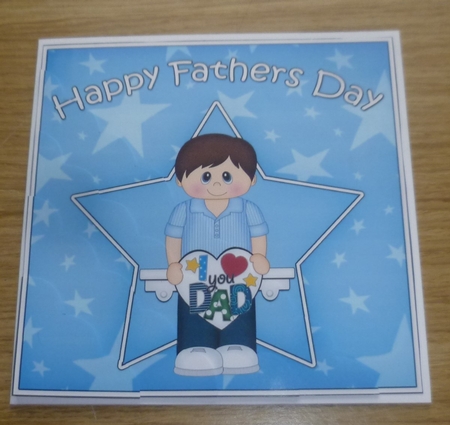 Fathers Day Scallop Corner Side Stacker by Charlie Angel